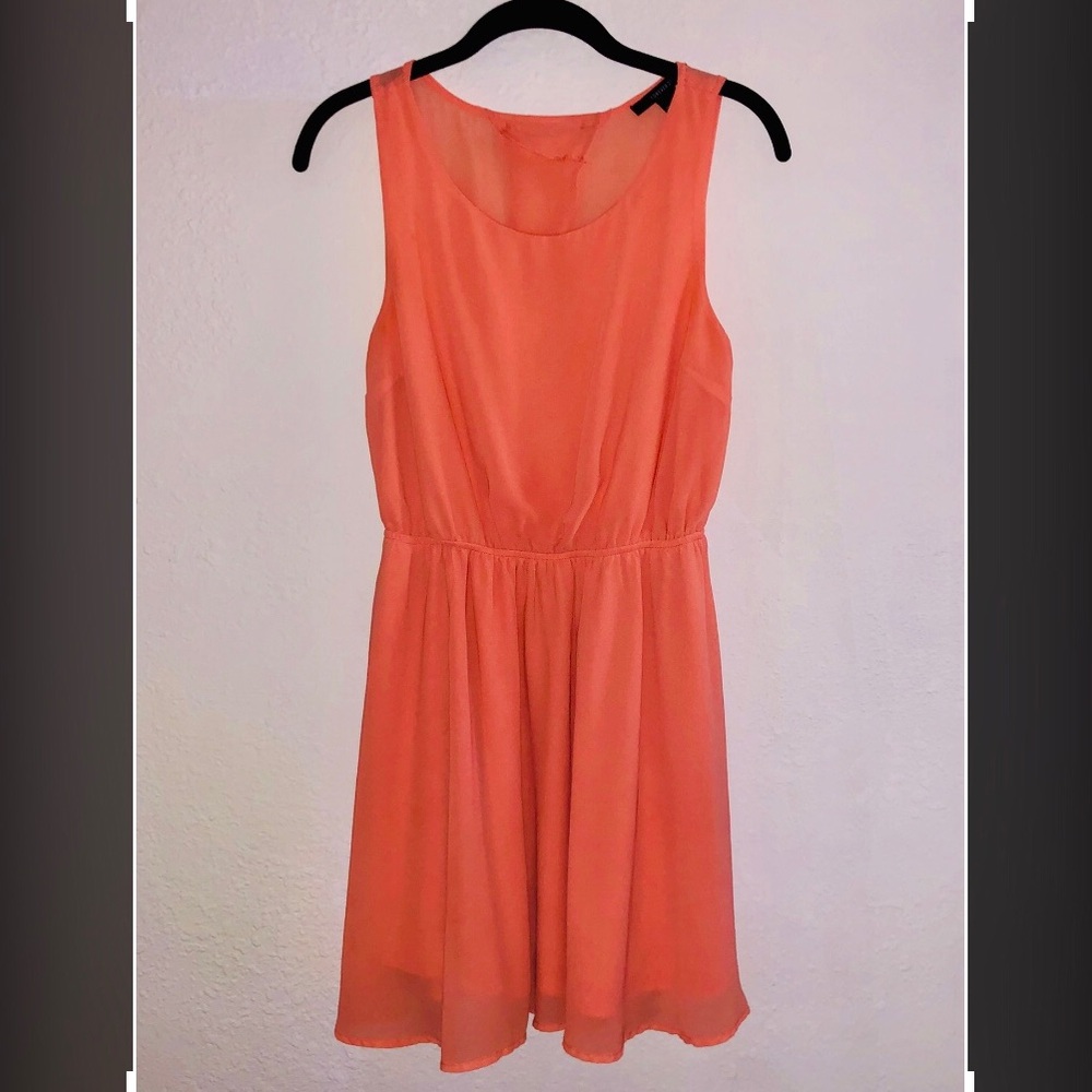 Peach colored forever 21 dress